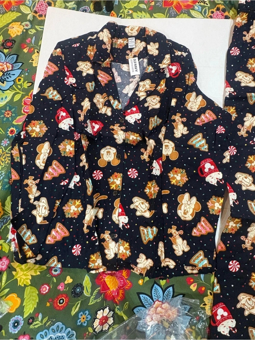 Old Navy x Disney Flannel Pajama Pant Set Blue & Red XXL Petite